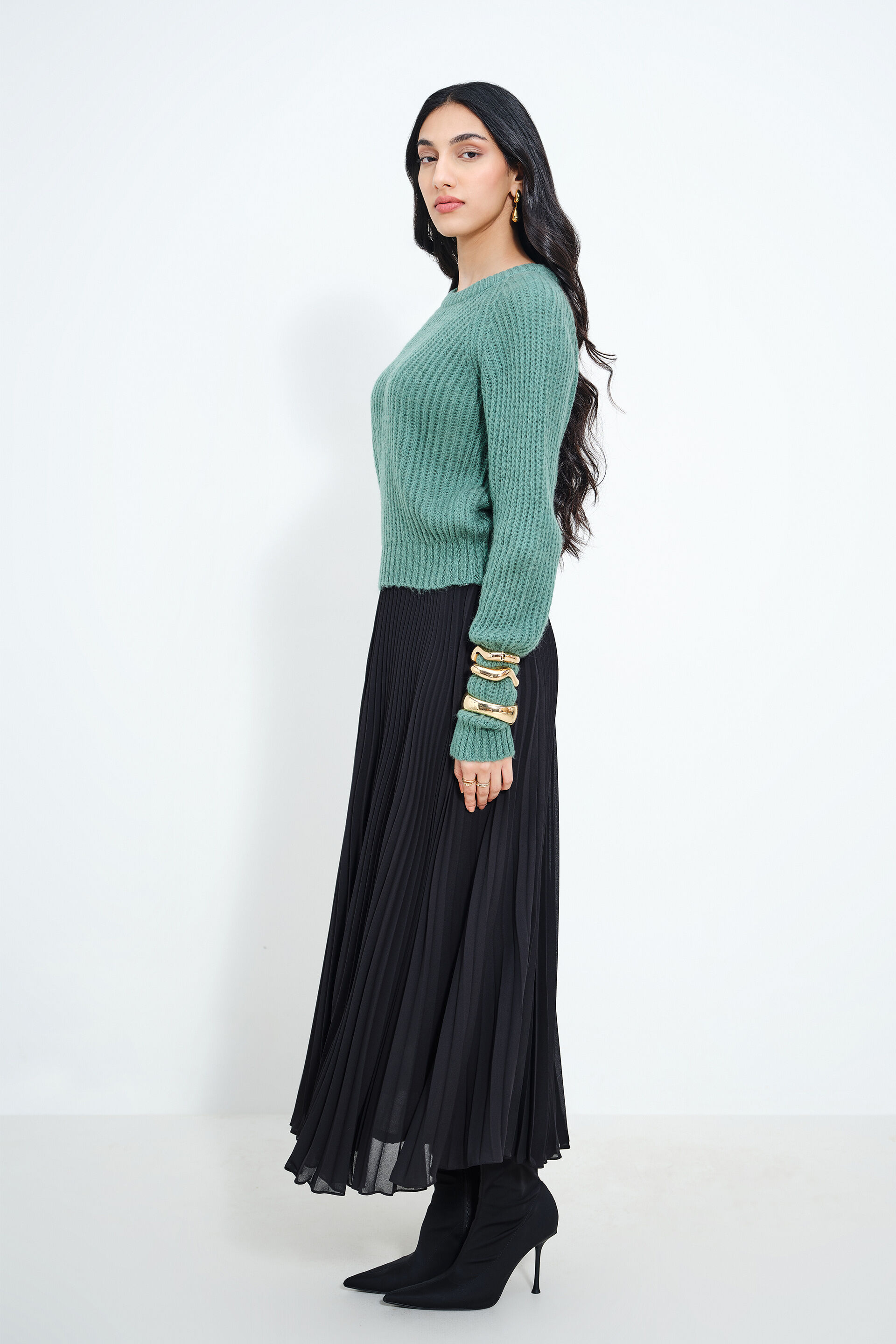 Chilly Days Green Sweater, Green, image 5